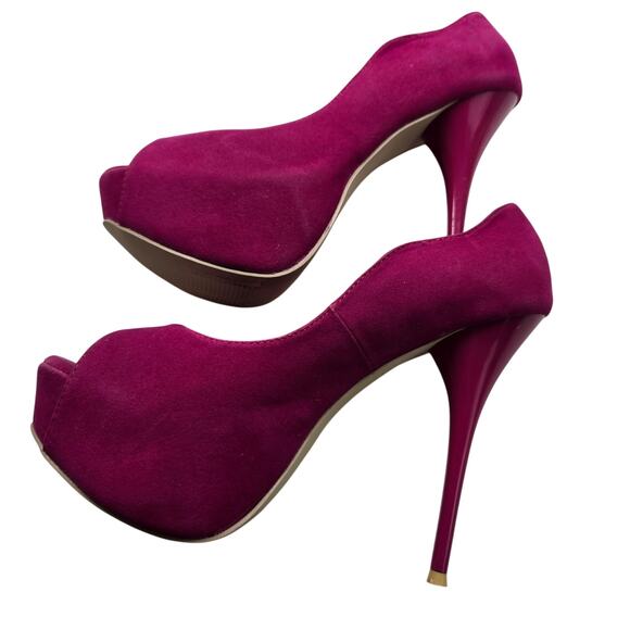 Charles Albert Women's 8.5 Platform Pumps Pink Shoes 5.5  High Heel Stiletto - Picture 3 of 7